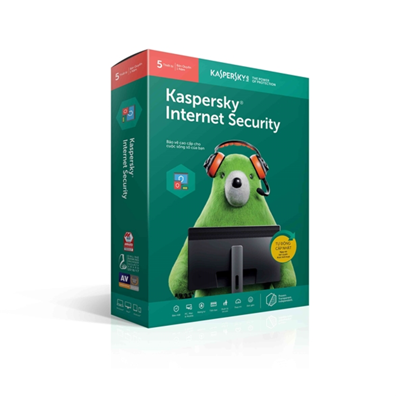 Phần mềm diệt virus Kaspersky Internet Security 5PC/1Y