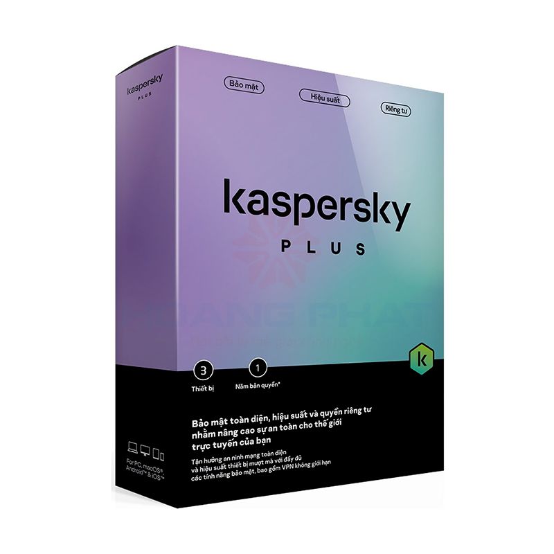 Phần mềm diệt virus Kaspersky Plus - 3U (3Thiết bị/1Y)